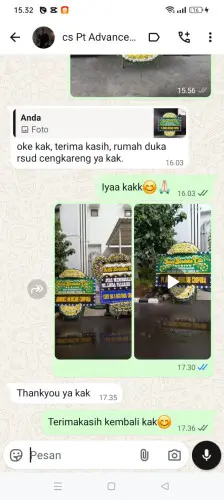 Testimonial Papan Bunga Pernikahan minahasa