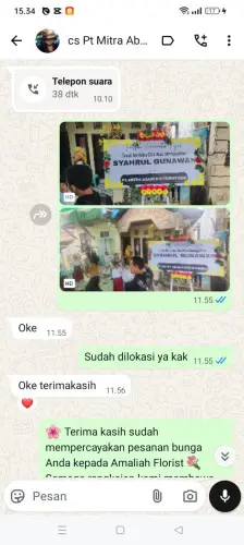 Testimonial Papan Bunga minahasa